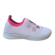 Tênis Infantil Menina Escolar BarbiBi Laço Branco Volta as Aulas Confortavel Antiderrapante Tênis Infantil Menina Escolar BarbiBi Laço Branco Volta as Aulas Confortavel Antiderrapante