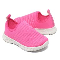 Tênis Infantil Menina Escolar Rosa 20 Ao 36