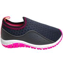Tênis Infantil Menina Jogging Running Calce Fácil Flex Tech Kidy 164-1308