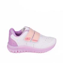 Tênis infantil Menina Kidy de Luz Led Rosa e Lilás Delicado Confortável Flex Leve