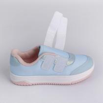 Tênis Infantil Menina Kidy Happy Anis e Nude Delicado Brilho Confortável Macio Anatômico