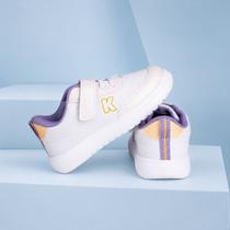 Tênis Infantil Menina Kidy K Soft Branco Lilás Dia a Dia Delicado Confortável Anatômico - Tênis Infantil Menina Kidy K Soft Branco Lilás Dia a Dia Delicado Confortável Anatômico -