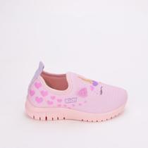 Tênis Infantil Menina Kidy Ultra Flex Com Unicórnio Para Pintar Rosa