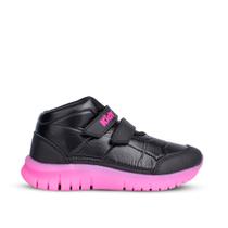 Tênis Infantil Menina Kidy Ultra Flex Preto Pink Neon Cano Alto Casual Confortável Leve Anatômico - Tênis Infantil Menina Kidy Ultra Flex Preto Pink Neon Cano Alto Casual Confortável Leve Anatômico -