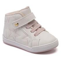 Tênis Infantil Menina Klin Moon Baby Branco Rosa 218.078 Tênis Infantil Menina Klin Moon Baby Branco Rosa 218.078