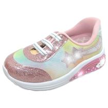 Tênis Infantil Menina Luz Conforto Casual Estrela Molekinha