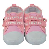 Tenis Infantil Menina Menino Solado Emborrachado Com tiras autocolantes Tenis Infantil Menina Menino Solado Emborrachado Com tiras autocolantes