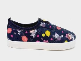 Tênis Infantil Menina Molekinha Bebê Lycra Gatinhos Preto