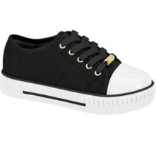 Tênis Infantil Menina Molekinha Preto 01 Branco Casual 2565100