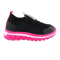 Tênis Infantil Menina Novopé 99001016 Preto/Pink