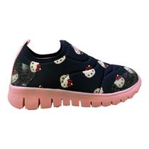 Tenis Infantil Menina Novopé Hello Kitty Ultraconforto Calce Fácil Superleve 10046001-2 Marinho
