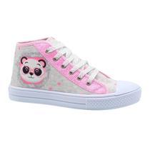 Tenis Infantil Menina Ortobessa Star Panda Cano Alto 42-I Tenis Infantil Menina Ortobessa Star Panda Cano Alto 42-I