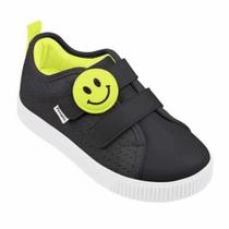 Tênis Infantil Menina Pampili Luna- Preto/ Amarelo Fluor
