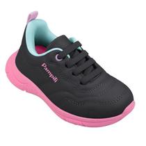 Tênis Infantil Menina Pampili Mini Soft- Preto/ Pink