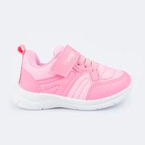 Tênis Infantil Menina Pampili Mini Soft Recortes Rosa