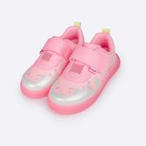 Tênis Infantil Menina Pampili Pom Pom Sorvete- Rosa Neon