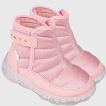 Tênis Infantil Menina Pampili Rosa Glace Liz Luz em Led