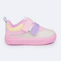 Tênis Infantil Menina Pampili Yumi Branco Candy Color