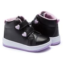 Tênis Infantil Menina Pequito Corações Cano Alto Abotinado Fecho Duplo Aderente Confortável Leve Macio Antiderrapante Estilo Casual Escolar Tênis Infantil Menina Pequito Corações Cano Alto Abotinado Fecho Duplo Aderente Confortável Leve Macio Antiderrapante Estilo Casual Escolar