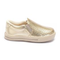 Tênis Infantil Menina Pequito Slip On Calce Fácil Metalizado Dourado Confortável Antiderrapante Leve Macio Casual Escolar Passeios Moderno Delicado Tênis Infantil Menina Pequito Slip On Calce Fácil Metalizado Dourado Confortável Antiderrapante Leve Macio Casual Escolar Passeios Moderno Delicado