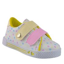 Tênis Infantil Menina Rosa Coração Casual Delicada Colorido Volta as Aulas Moda Confortável Tênis Infantil Menina Rosa Coração Casual Delicada Colorido Volta as Aulas Moda Confortável