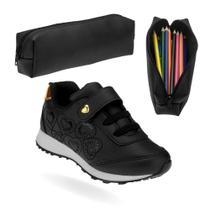 Tênis Infantil Menina Sapato Infantil Feminino Casual e Escolar e Estojo