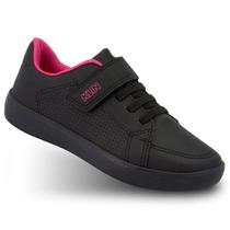 Tênis Infantil Menina sem Cadarço Preto Klin College 323030 Cor:323030 PRETO/PINKTamanho:33 Tênis Infantil Menina sem Cadarço Preto Klin College 323030 Cor:323030 PRETO/PINKTamanho:33
