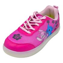 Tenis Infantil Menina Stitch Luz de Led Dia a Dia Kid Star Tenis Infantil Menina Stitch Luz de Led Dia a Dia Kid Star
