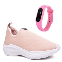 Tenis Infantil Meninas Calce Facil Leve Tipo Meia + Relogio Tenis Infantil Meninas Calce Facil Leve Tipo Meia + Relogio