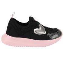 Tênis Infantil Meninas Casual Bibi Flash PRETO Coração
