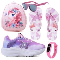 Tenis Infantil Meninas Casual Mochila Chinelo Oculos Relogio - LIGHT