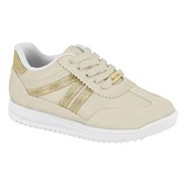 Tenis Infantil Meninas Conforto Casual Molekinha Original escola passeio Cor:Branco Off / Douradotamanho:28