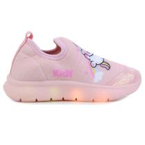 Tênis Infantil Meninas Kidy Flex Com Led Rosa - 0201 Tênis Infantil Meninas Kidy Flex Com Led Rosa - 0201