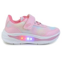 Tênis Infantil Meninas Klin Flash com Led Rosa - 3920