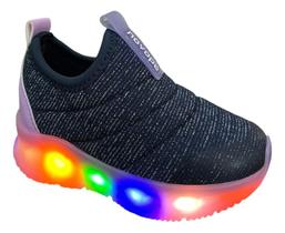 Tênis Infantil Meninas Novopé Led Brilhante N 21 Ao 32 Tênis Infantil Meninas Novopé Led Brilhante N 21 Ao 32