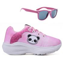 Tenis Infantil Meninas Personagem Casual Escolar + Oculos