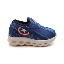 Tênis Infantil Menino Botinho LED Desenho Escudo Tênis Infantil Menino Botinho LED Desenho Escudo