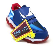 Tenis Infantil Menino Calce Facil Luz Led Conforto Sonic