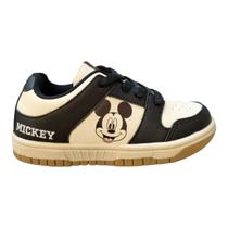 Tenis Infantil Menino Disney Conforto Casual Street Personagem Mickey Mouse Dmy04kr Branco