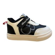 Tenis Infantil Menino Disney Personagem Mickey Mouse Calce Fácil Autocolante Dmy01dy Branco