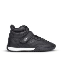 Tênis Infantil Menino K360 Flat Preto Cano Alto Casual Confortável Leve Anatômico Antiderrapante -