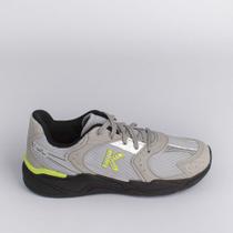 Tênis Infantil Menino K360 Retro Cinza e Preto Moderno Confortável Macio Flex Anatômico