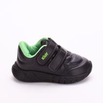 Tênis Infantil Menino Kidy Equilíbrio Fecho Duplo Preto Verde