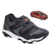 Tênis Infantil Menino Kidy Play Carro Cinza 30