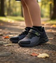 Tênis Infantil Menino Klin Casual Preto New Sport Conforto Original Tênis Infantil Menino Klin Casual Preto New Sport Conforto Original