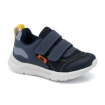 Tênis Infantil Menino Klin New Sport Mini Chumbo/Azul Oceano/Laranja
