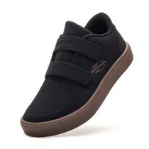 Tênis Infantil Menino Mormaii Original Leve Macio Fecho Adesivo Preto/Natural