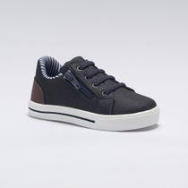 Tênis Infantil Menino Pequito Zíper Calce Fácil Marinho Confortável Antiderrapante Casual Elegante Versátil Festas Tênis Infantil Menino Pequito Zíper Calce Fácil Marinho Confortável Antiderrapante Casual Elegante Versátil Festas