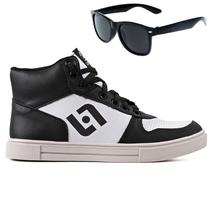 Tenis Infantil Meninos Botinha Cano Alto Escolar Casual Basico + Oculos Tenis Infantil Meninos Botinha Cano Alto Escolar Casual Basico + Oculos