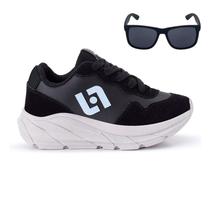 Tenis Infantil Meninos Jogger Escolar Casual Camurça + Oculos